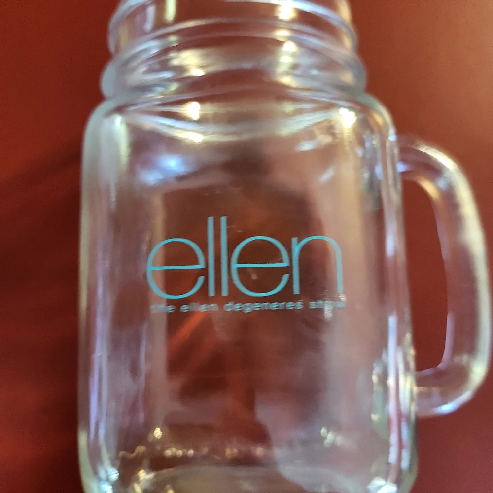The Ellen Degeneres Show Mason Jar Style Drinking Promotional Glass